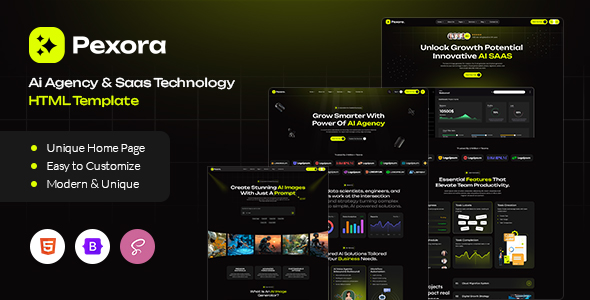 Pexora - Ai Agency & Saas Technology HTML Template
