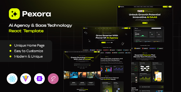 Pexora - Ai Agency & Saas Technology React Template