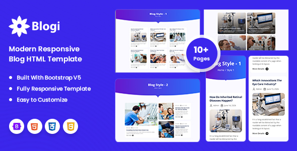 Blogi - Modern Responsive Blog HTML Template